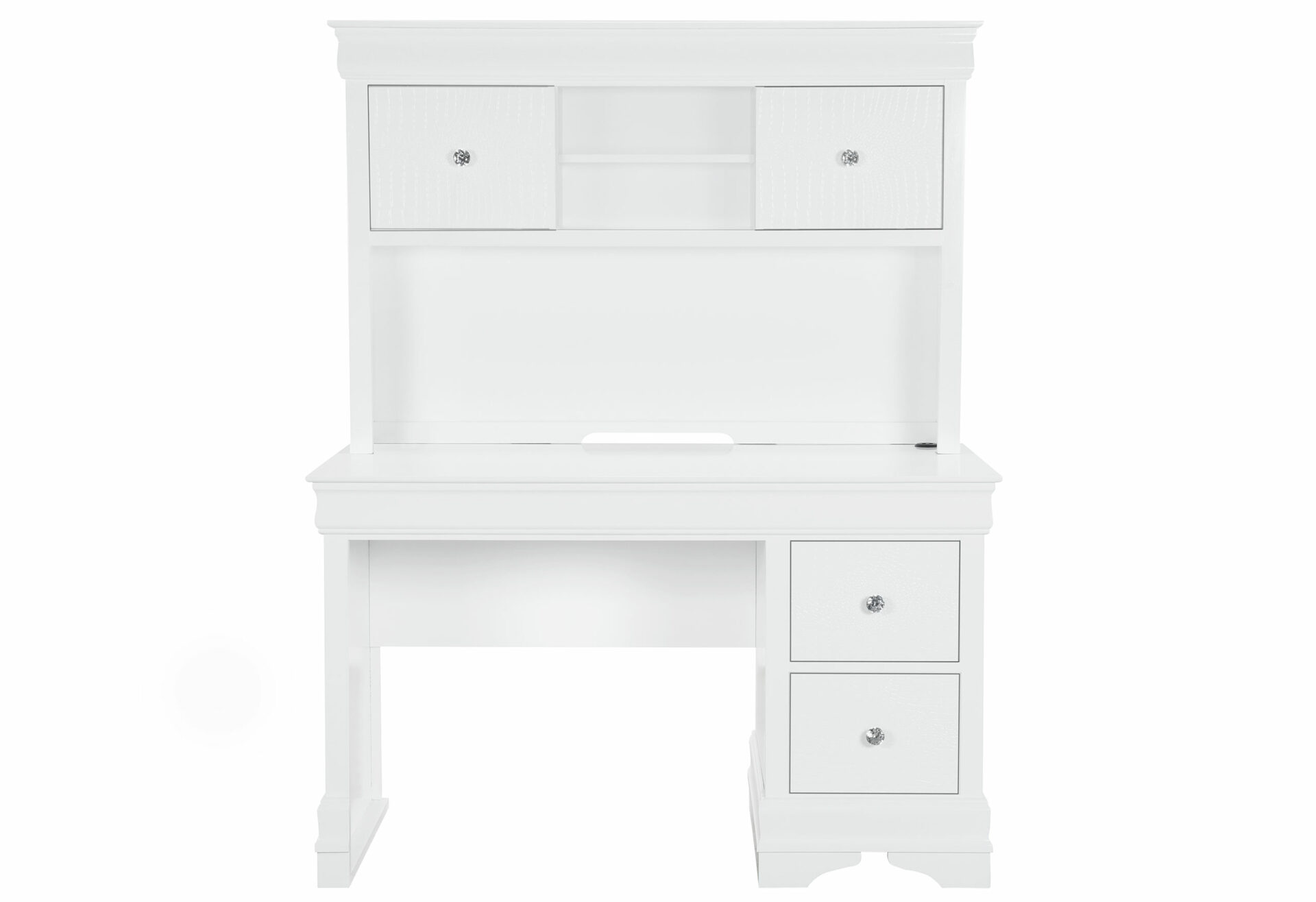 POMPEI-METALLIC-WHITE-DESK HUTCH