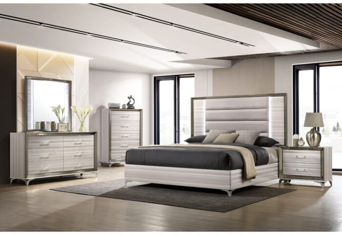 ZAMBRANO WHITE QUEEN BED GROUP