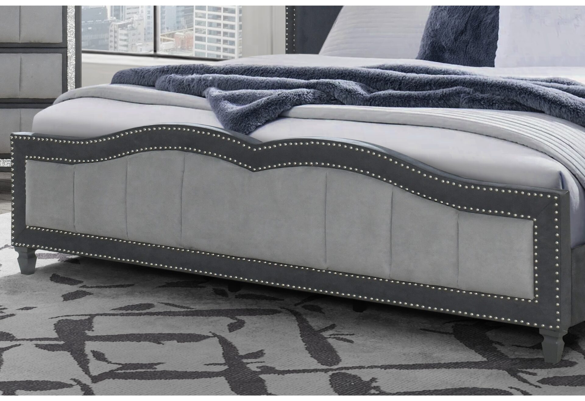 VANNA-DARK GREY- FOOTBOARD DETAIL